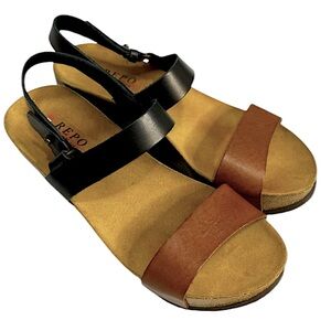 Phil Gatier Repo platform  Wedge Genuine Leather Sandals Size 7